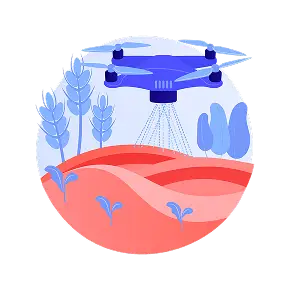 Food and agriculture technology illustration