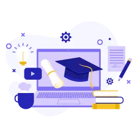 E-learning and online education illustration