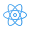 React logo — JavaScript library for interactive custom web user interfaces
