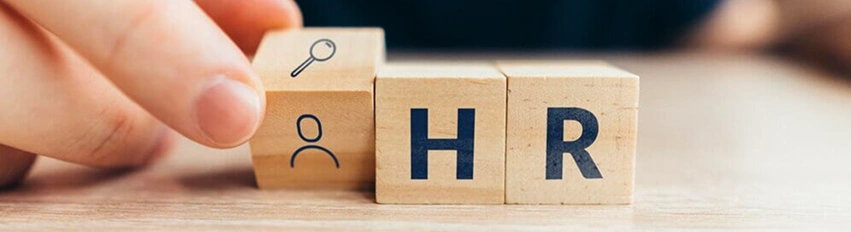 Illustration of HR teams using cloud-based software and AI-powered tools