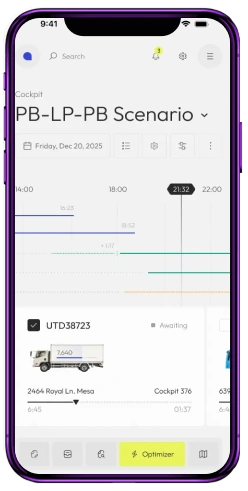 IoT-enabled logistics monitoring screen preview