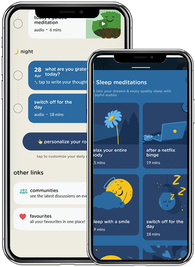 App like Evolve for Self-Care and Meditation