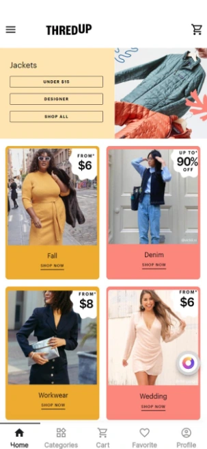 Build an App Like thredUP: Online Thrift Store