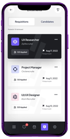 HR software solution screen preview for employee self-service software