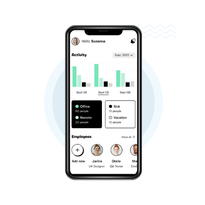 Screenshot of the HRMS admin panel
