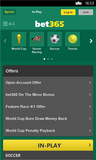 Bet365 on the Move