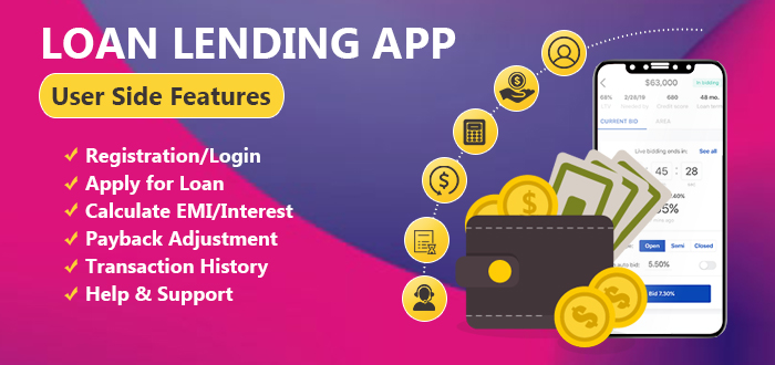 loan lending app user side features