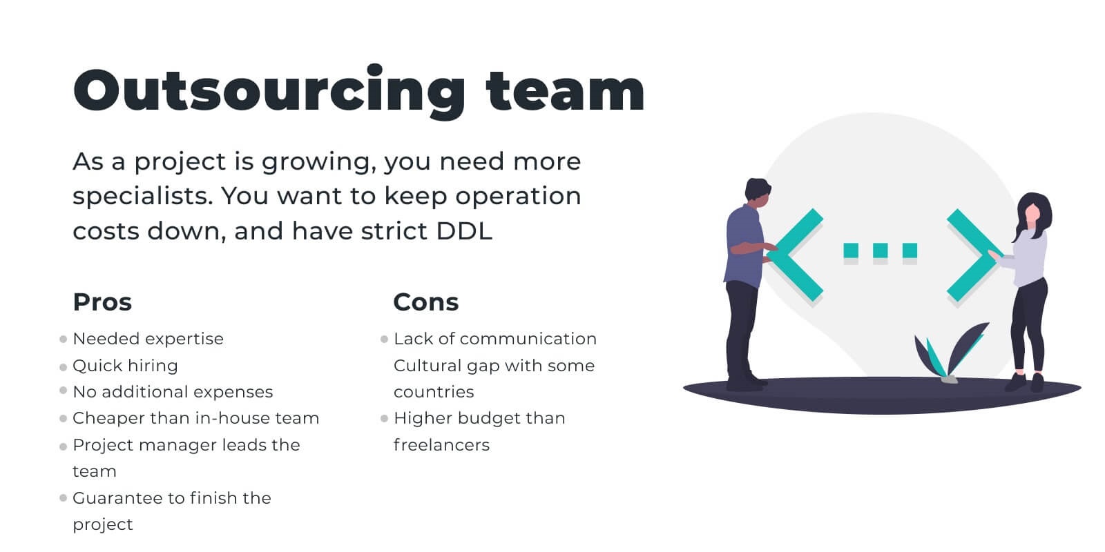 Hiring an outsourcing team
