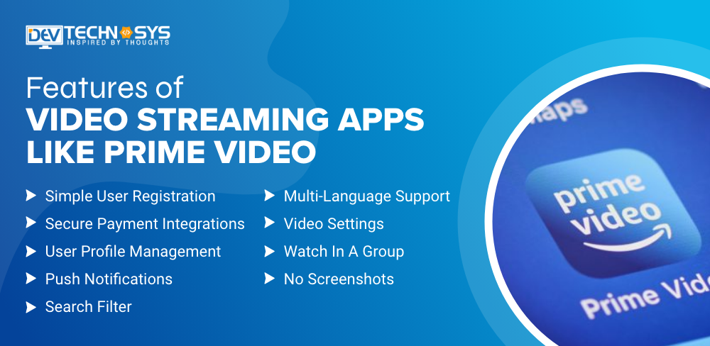 features of video streaming app