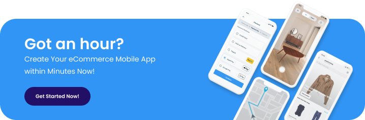 ecommerce app cta