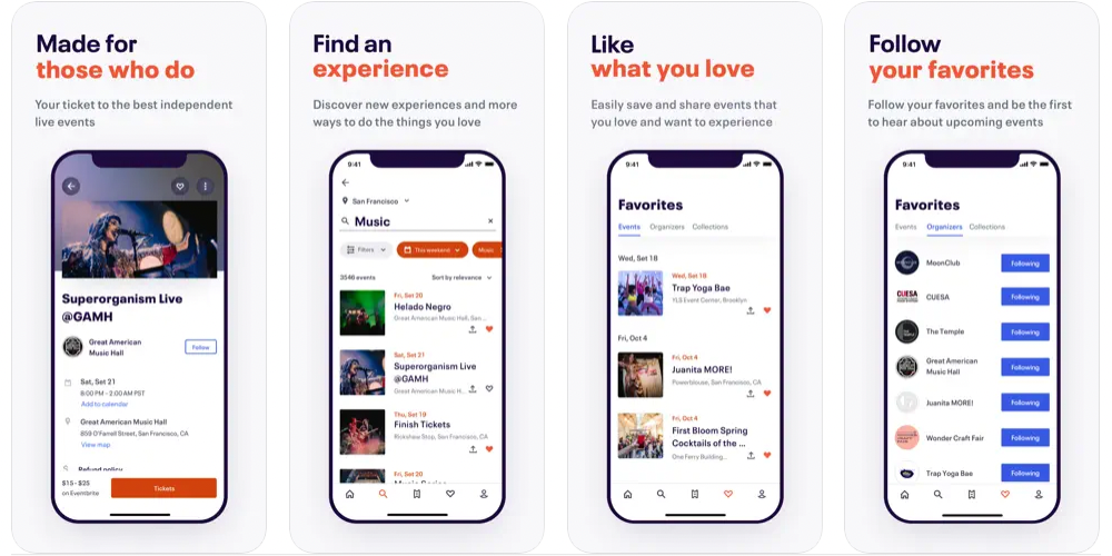 what is event management app like Eventbrite