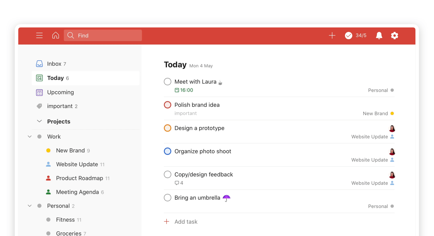 Features of the Todoist App