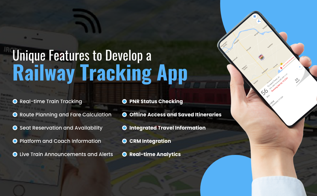 Features to develop a railway tracking app