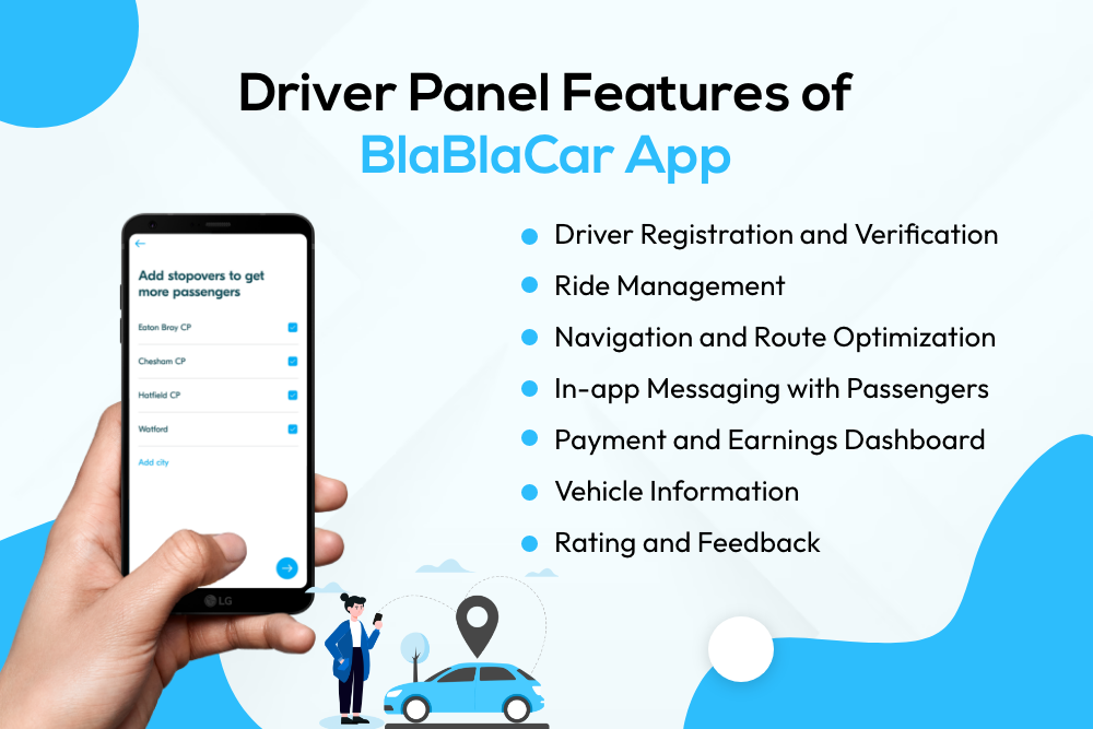 Driver Panel Features of BlaBlaCar App