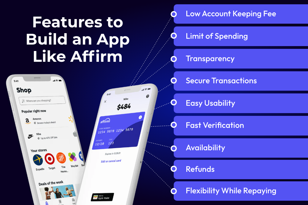 Essential Features to Build an App Like Affirm