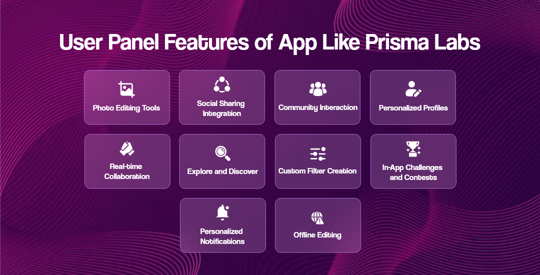 User Panel Features of Prisma Labs