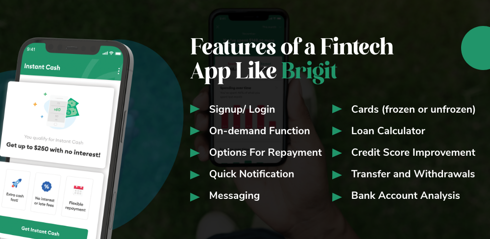 10 Must-have Features of a Fintech App Like Brigit