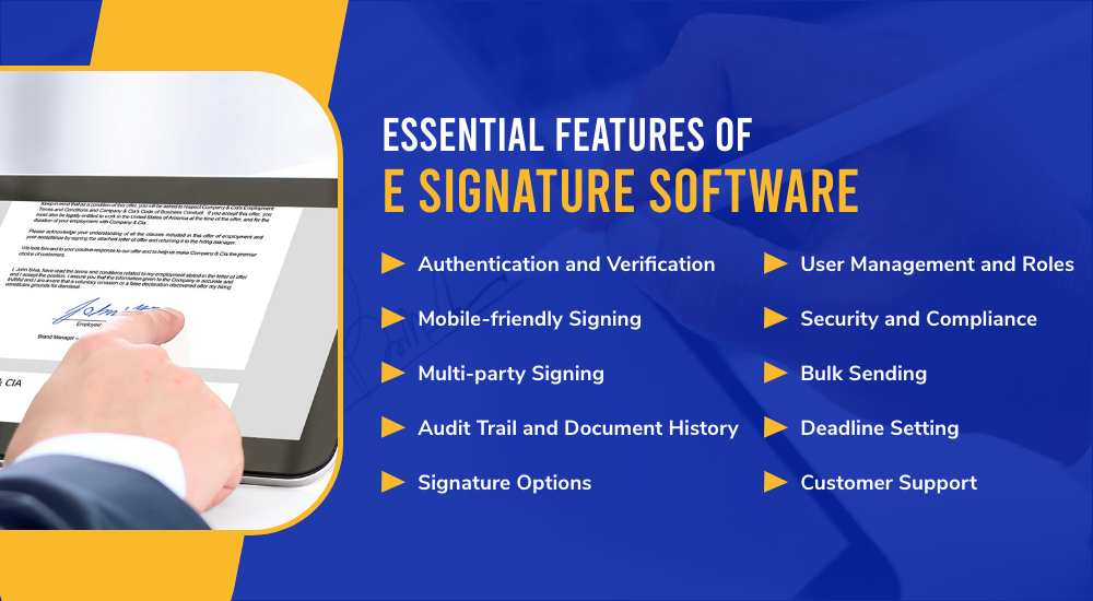 Essential Features of E Signature Software