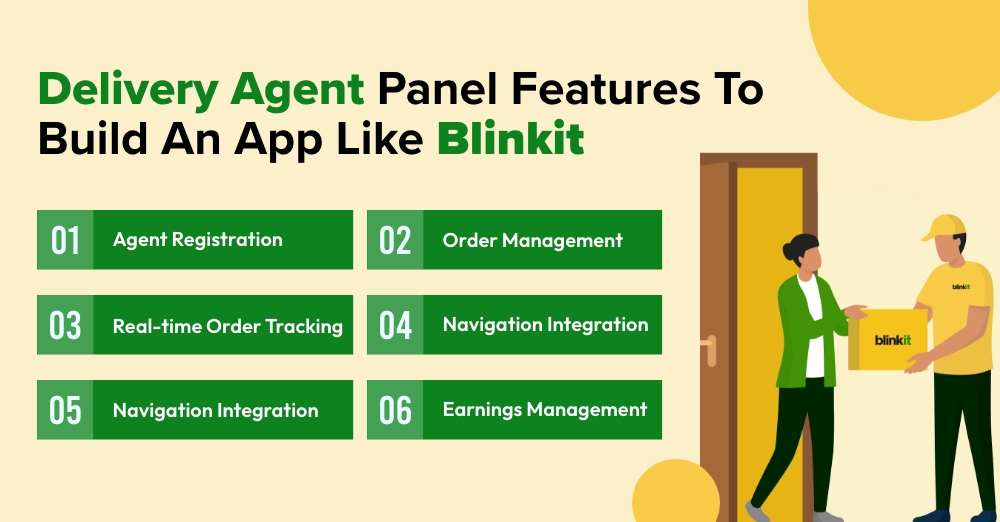 Delivery Agent Panel Features of Blinkit