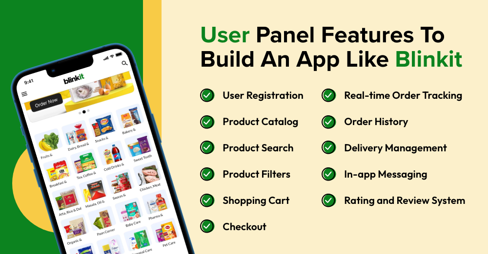 User Panel Features of Blinkit