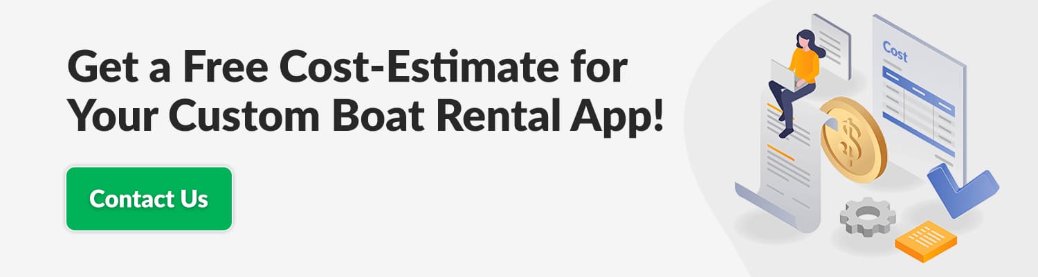 custom boat rental app cta