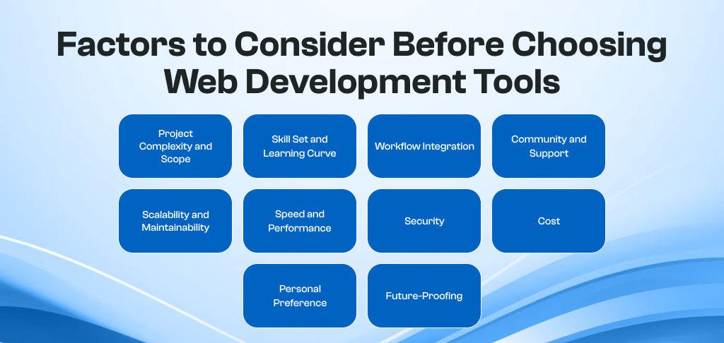 10 Factors to Consider Before Choosing Web Development Tools