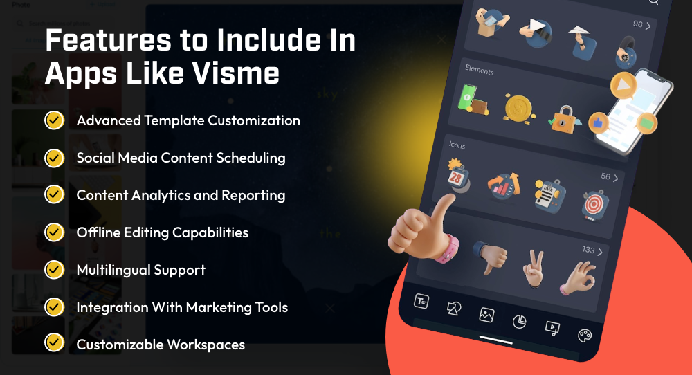 Must-Have Features to Include In Apps Like Visme 