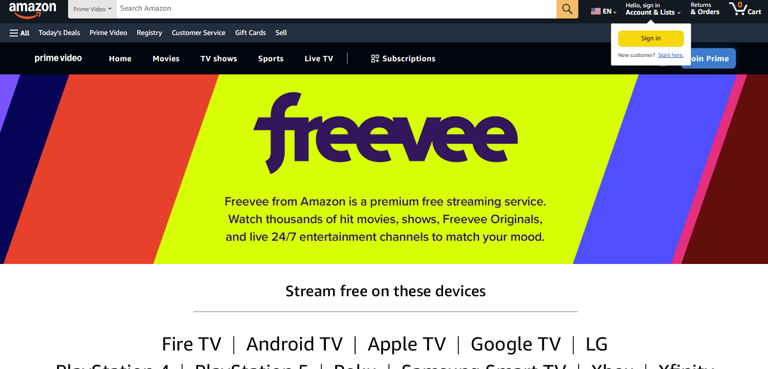 Amazon Freevee