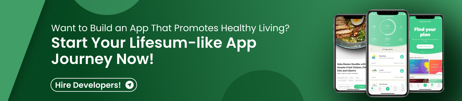 CTA Develop An App Like Lifesum