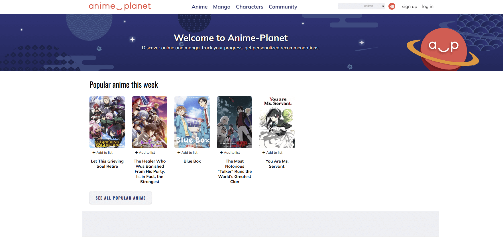 Top 31 Anime Websites in 2026 Dev Technosys Anime Planet