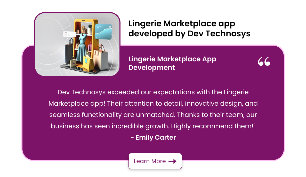 Testimonial Build A Lingerie Shopping App