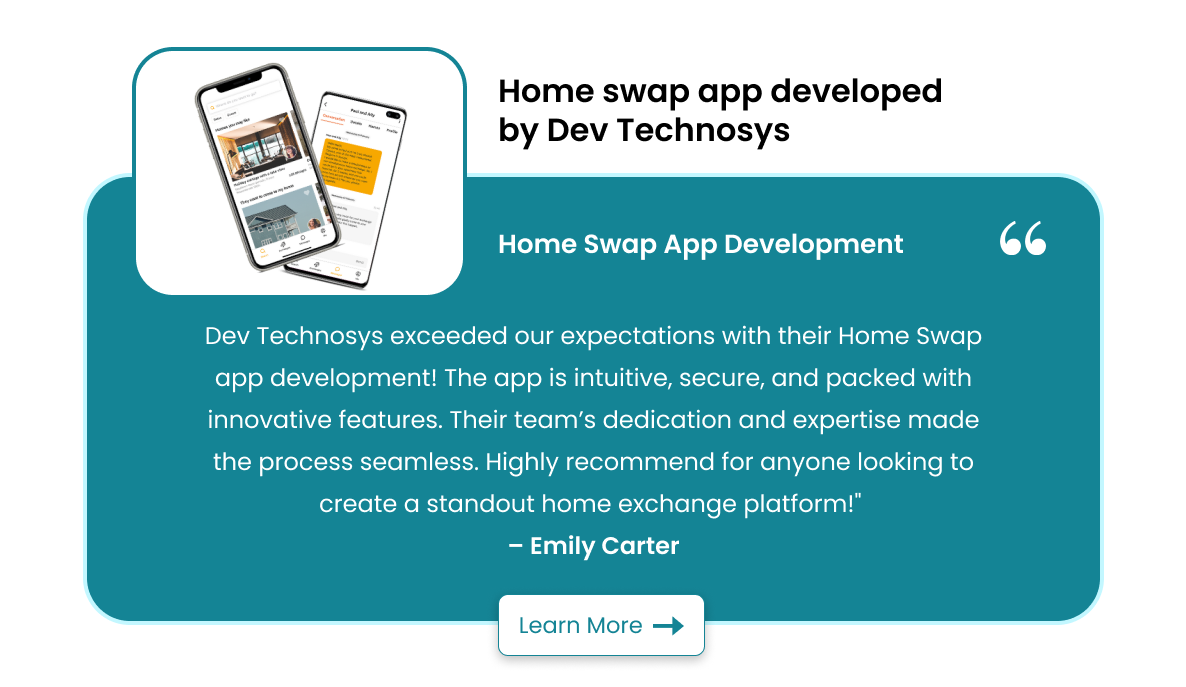 Testimonial home exchange app development