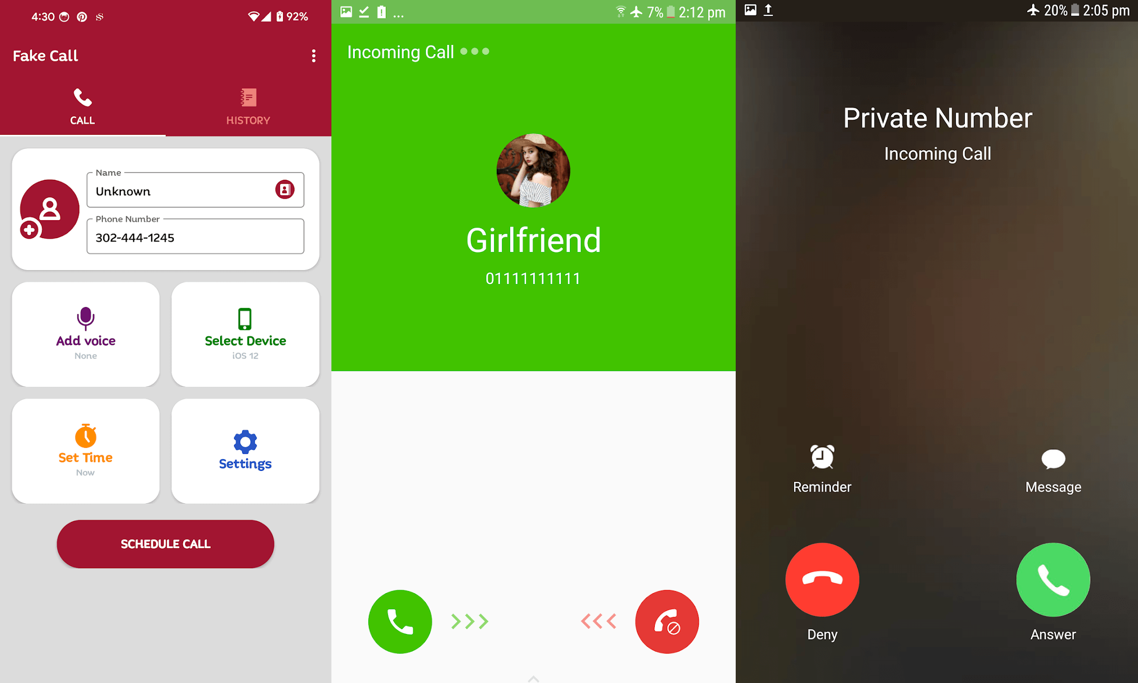 Fake Call Screen - Prank call