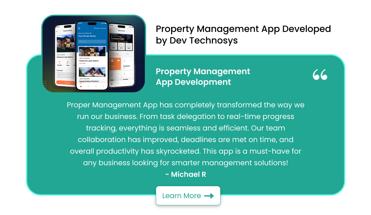 Testimonial Property management app development