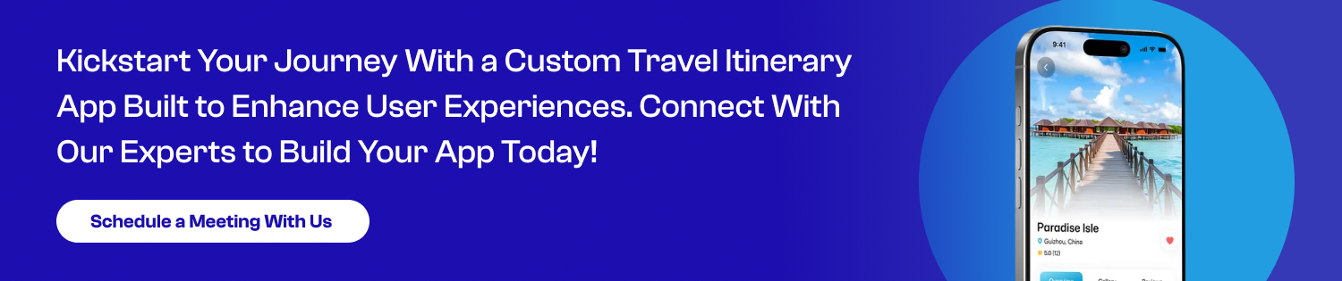 CTA Create a Travel Itinerary App