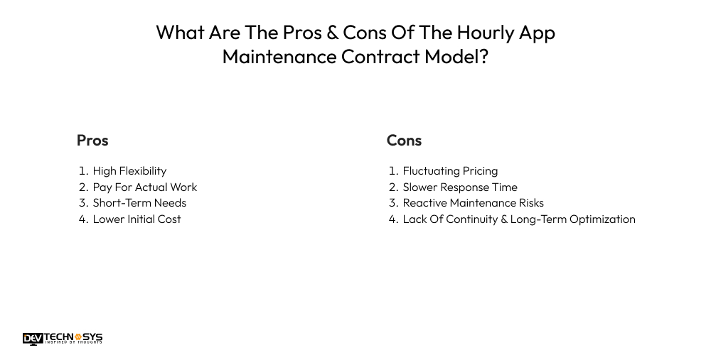 What Are The Pros & Cons Of The Hourly App Maintenance Contract Model