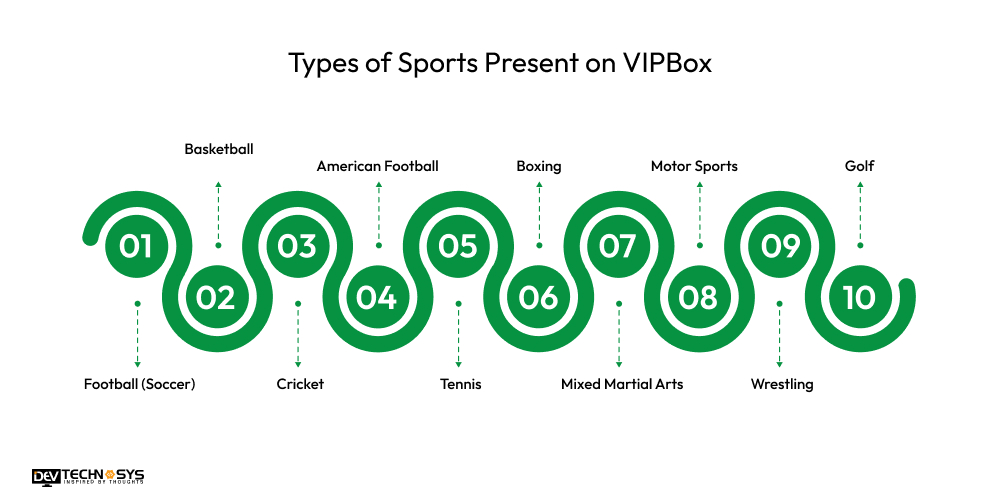 Types of Sports Present on VIPBox