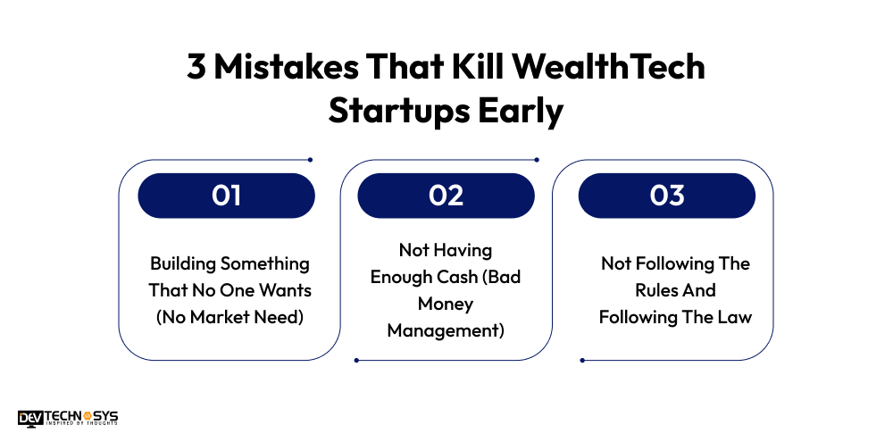 How to Build a WealthTech Platform: Features, Cost & Development Process Dev Technosys 3 Mistakes That Kill WealthTech Startups Early