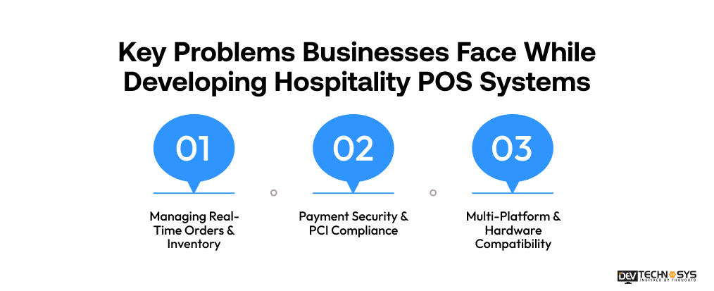 How to Develop a Hospitality POS Software for Modern Businesses? Dev Technosys Key Problems Businesses Face While Developing Hospitality POS Systems