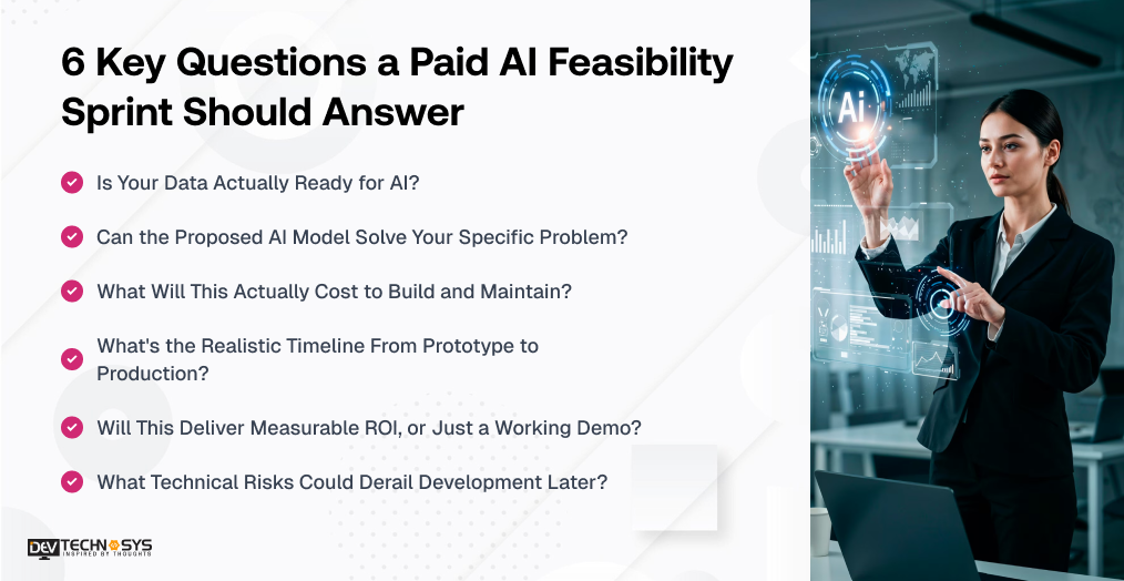 6 Key Questions a paid ai Feasibility sprint shoud answer