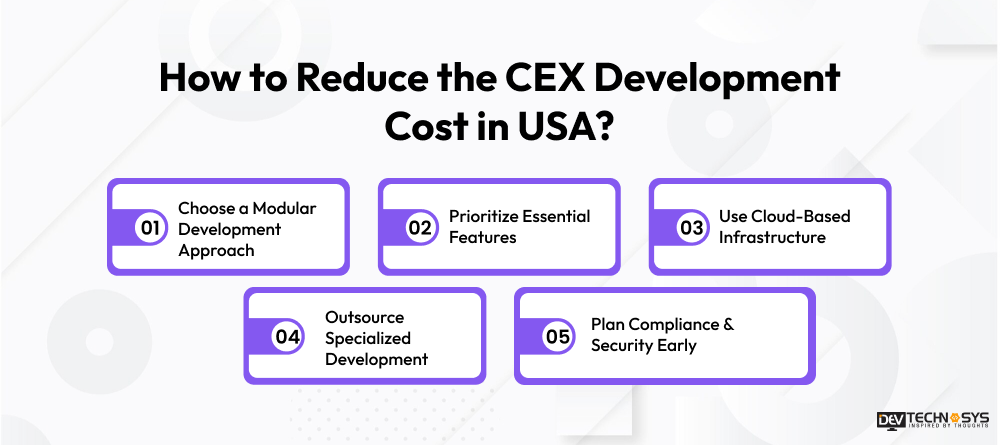 How to Reduce the CEX Development Cost in USA